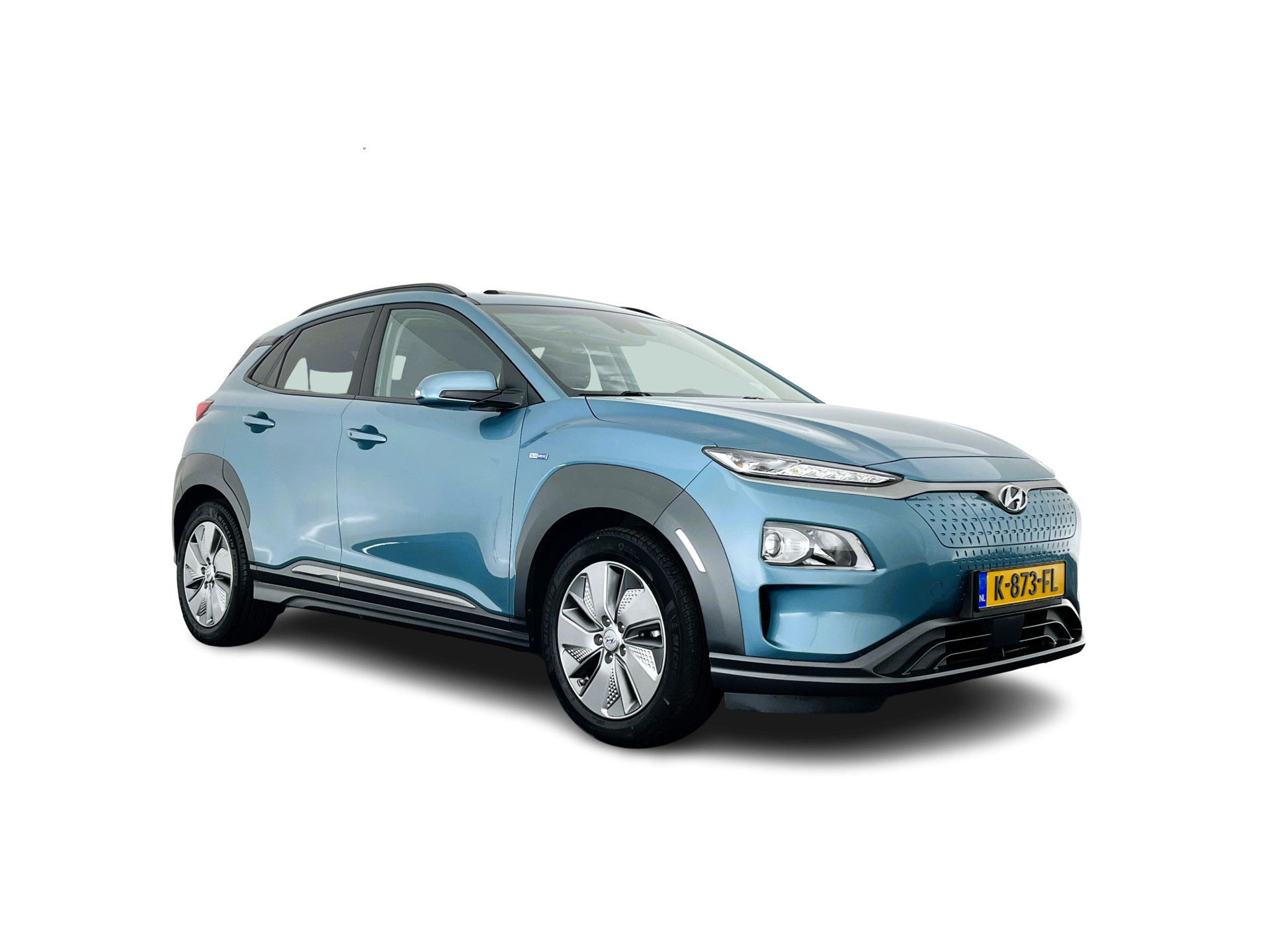 Hyundai KONA EV Fashion 64 kWh [ 3-Fase ] { SOH-100% } (INCL-BTW) Aut.*PANO | KRELL-AUDIO | HEAD-UP | NAVI-FULLMAP | KEYLESS | SHIFT-PADDLES | LANE-ASSIST | BLIND-SPOT | CAMERA | DAB | ECC | PDC | ADAPTIVE-CRUISE | COMFORT-SEATS | 17"ALU*