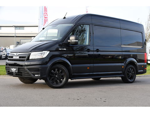 MAN TGE 35 2.0 L3H3 Black Edition Adaptieve Cruise, Camera, Carplay, LED, Clima, Stoelverwarming, 2 x Schuifdeur, Trekhaak, Sensoren, Uniek!