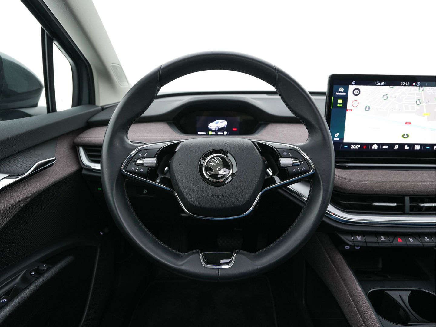 Škoda Enyaq iV 60 [ 3-Fase ] {SOH-87%} (INCL.BTW) *PANO | FULL-LED | DIGI-COCKPIT | CAMERA | KEYLESS | NAVI-FULLMAP | PRIVACY-GLASS | AMBIENT-LIGHT | ECC | PDC | CRUISE | 19''ALU | TOWBAR*