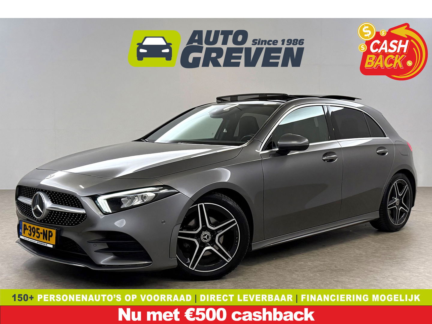 Mercedes-Benz A-Klasse 180 AMG | Pano | Virtual | Sfeerverl. | Carplay | Cruise | LED | Parkeersens. l Stoelverw.