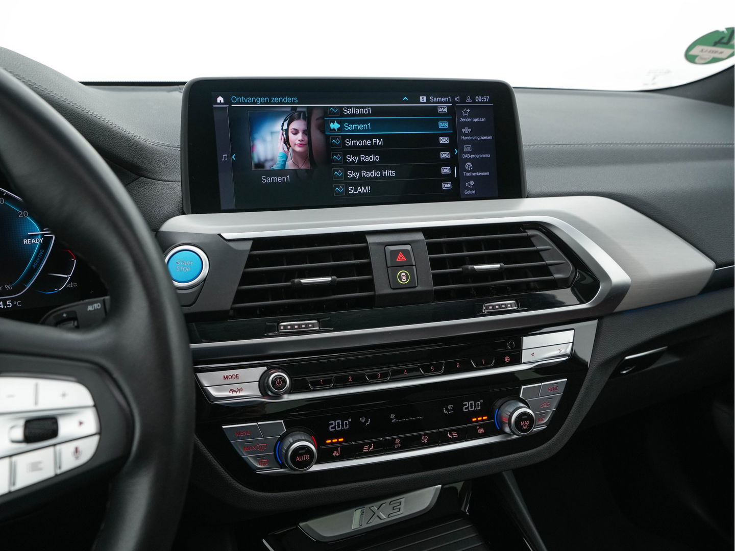 BMW iX3 High Executive 80 kWh {SOH-100%} [ 3-Fase ] (INCL.BTW) Aut. *PANO | HEAD-UP | LUXURY-LEATHER | ADAPTIVE-CRUISE | FULL-LED | BLIND-SPOT | MEMORY-PACK | DIGI-COCKPIT | HEATED-COMFORTSEATS | KEYLESS | TOP-VIEW | DAB+ | NAVI | TOWBAR | 20'