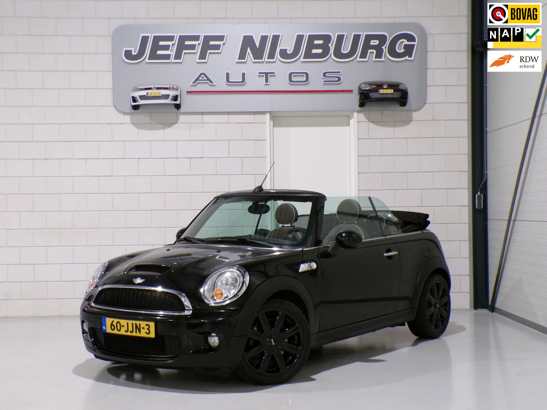 MINI Cabrio 1.6 Cooper S 174PK "Origineel NL!" Cognac-Leer Stoelverwarming Bluetooth Navigatie Cruise 17"Velgen Parkeersensor
