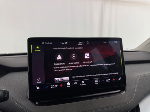 Škoda Enyaq iV 80 [ 3-Fase ] (INCL-BTW) *LEATHER-FABRIC | FULL-LED | DIGI-COCKPIT | CAMERA | KEYLESS | NAVI-FULLMAP | AMBIENT-LIGHT | ECC | HEATED-COMFORTSEATS | DAB+ | PDC | CRUISE | CARPLAY | TOWBAR | 19"ALU*