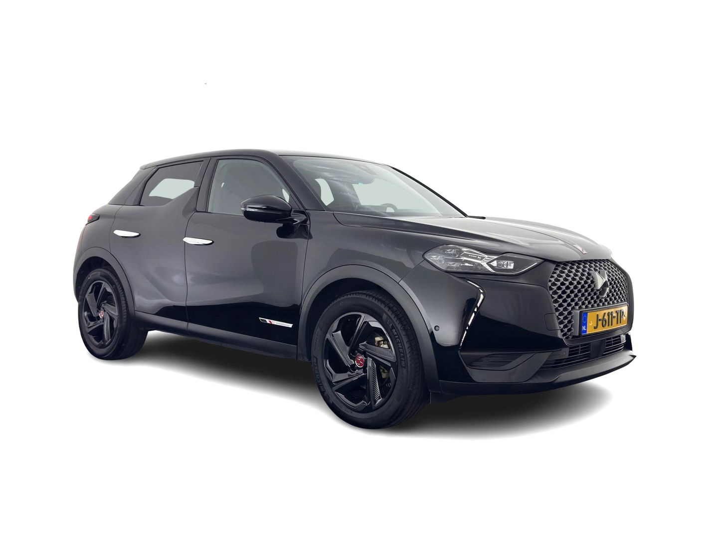 DS DS 3 Crossback E-Tense Performance Line+ 50 kWh [ 3-Fase ] {SOH-90%} (INCL.BTW) *LEATHER-FABRIC | MATRIX-LED | ADAPTIVE-CRUISE | DIGI-COCKPIT | HEATED-SPORTSEATS | CAMERA | KEYLESS | NAVI-FULLMAP | DAB+ | ECC | PDC | 18''ALU*