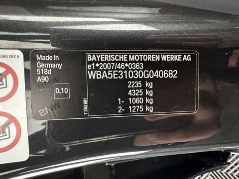 BMW 5 Serie 518d Luxury-Line High Executive Aut. *PANO | LUXURY-LEATHER | BI-XENON | NAVI-FULLMAP | HEATED-COMFORTSEATS | HIFI-SOUND | CAMERA | ECC | PDC | CRUISE | 18''ALU*