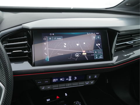 Audi Q4 e-tron 40 Launch edition S Competition 77 kWh [ 3-Fase ] {SOH-90%} (INCL.BTW) *HEAT-PUMP | PANO | HEAD-UP | LEATHER-FABRIC | MATRIX-LED | SONOS-SOUND | ADAPTIVE-CRUISE | HEATED-SPORTSEATS | AMBIENT-LIGHT | DIGI-COCKPIT | CAMERA | KEYLESS | DAB+ | NAVI-FULLMA