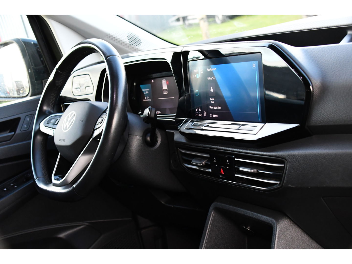 Volkswagen Caddy Cargo 2.0 TDI 1st Black Edition Virtual, Adaptieve Cruise, Camera, Leder, LED, Carplay, Trekhaak, Stoelverwarming, Uniek!