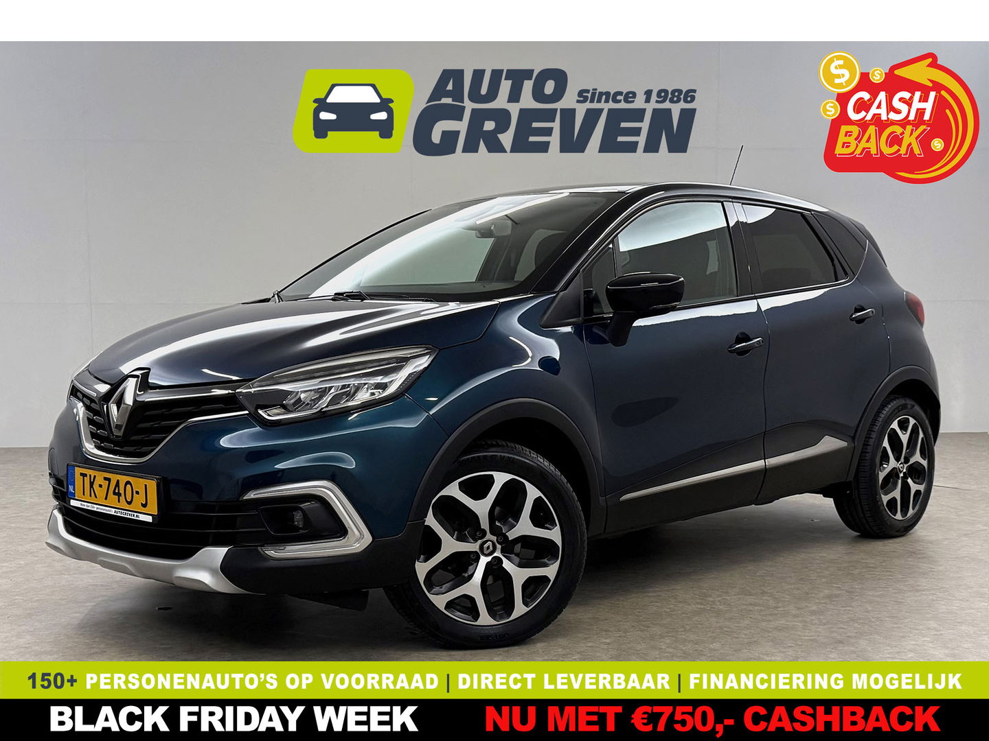 Renault Captur 0.9 TCe Intens | LED | Clima | Cruise | Navigatie | Carplay