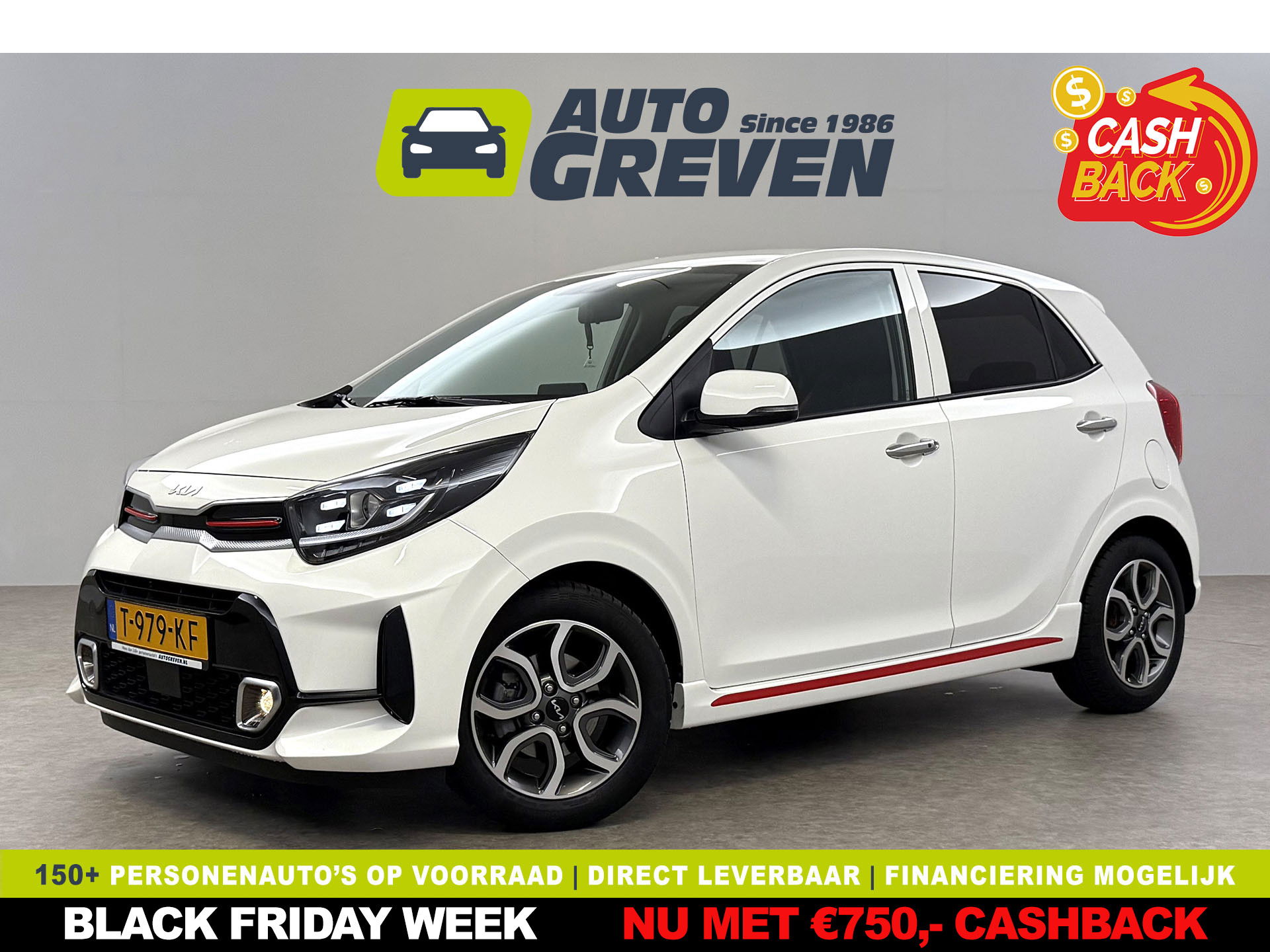 Kia Picanto 1.0 DPi GT-Line Clima l Camera l Carplay l Cruise l LED l Navi l Parkeersens. l Leder l NAP