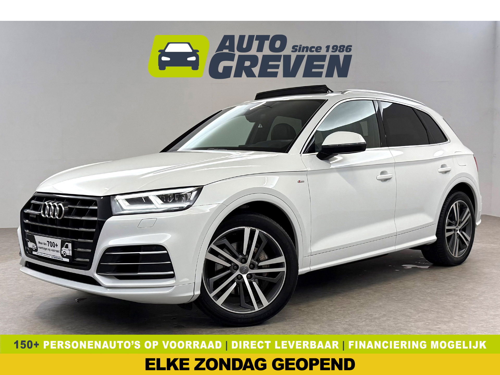 Audi Q5 55 TFSI e Quattro S-line | Pano | LED-Matrix | Virtual | Carplay | Trekh. | Luchtvering | Keyless | Stoelverw. | Schakelflippers