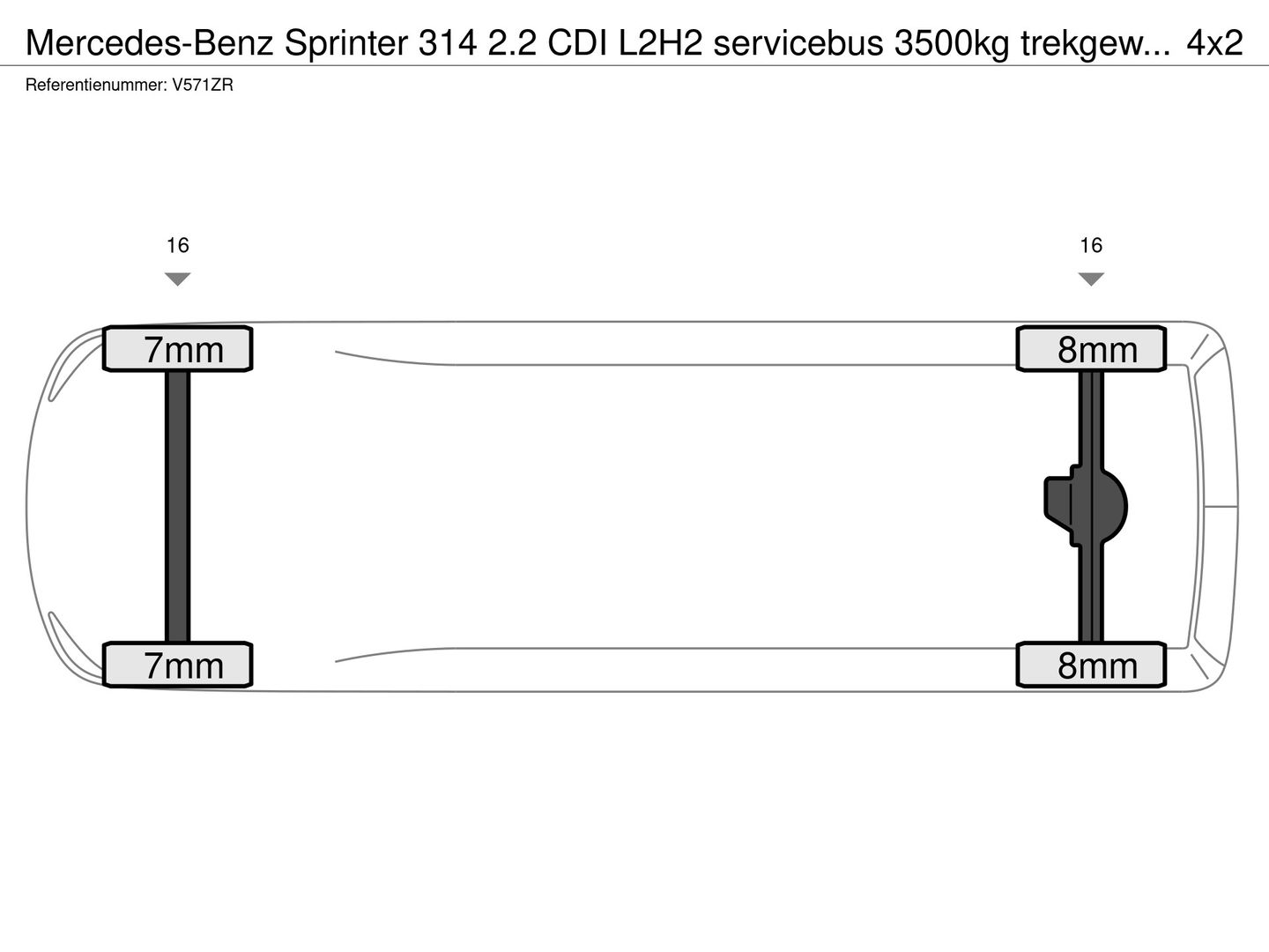 Mercedes-Benz Sprinter 314 2.2 CDI L2H2 servicebus 3500kg trekgewicht
