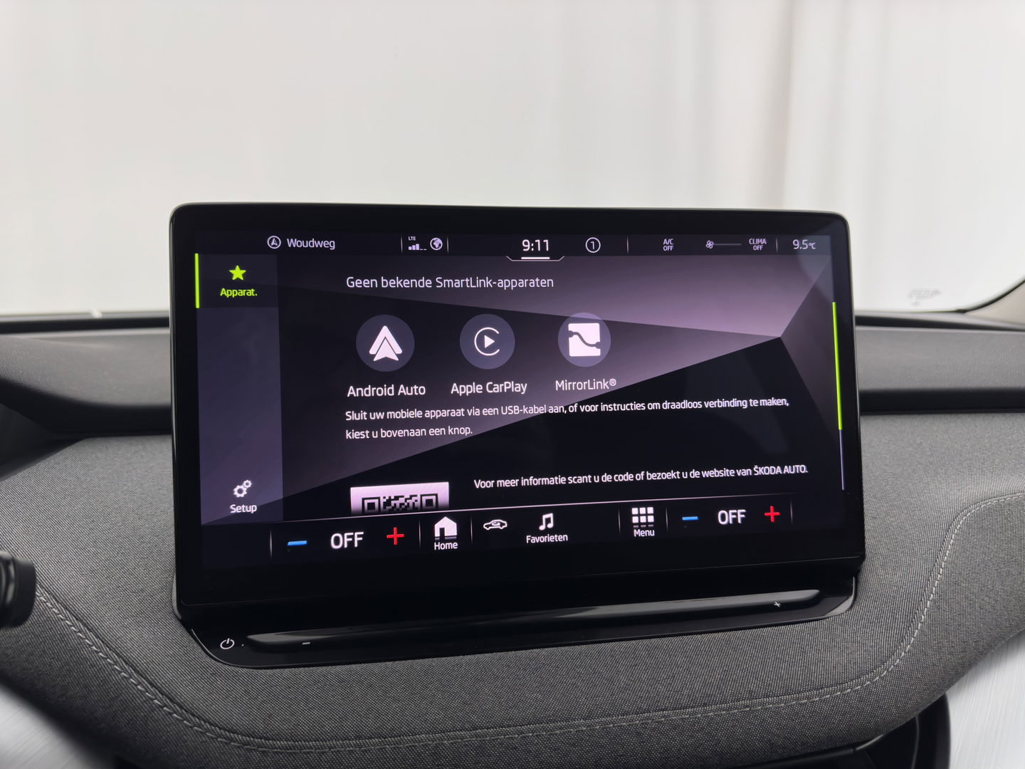 Škoda Enyaq iV 80 {SOH-90%} [ 3-Fase ] (INCL-BTW) *LEATHER-FABRIC | FULL-LED | DIGI-COCKPIT | CAMERA | KEYLESS | NAVI-FULLMAP | AMBIENT-LIGHT | ECC | HEATED-COMFORTSEATS | DAB+ | PDC | CRUISE | CARPLAY | TOWBAR | 19"ALU*