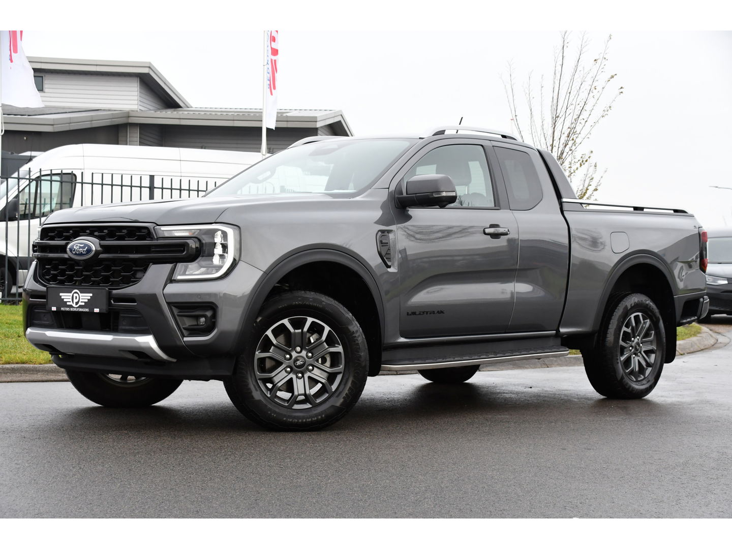 Ford Ranger 2.0 Super Cab EcoBlue Wildtrak Adaptieve Cruise, 360 Camera, Carplay, 3500kg Trekhaak, LEDER, LED, 204pk, Automaat, Uniek!