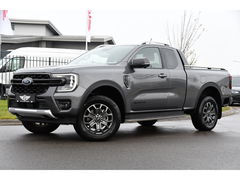 Ford Ranger 2.0 Super Cab EcoBlue Wildtrak Adaptieve Cruise, 360 Camera, Carplay, 3500kg Trekhaak, LEDER, LED, 204pk, Automaat, Uniek!