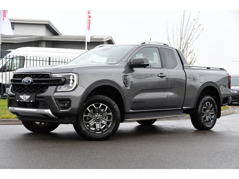 Ford Ranger 2.0 Super Cab EcoBlue Wildtrak Adaptieve Cruise, 360 Camera, Carplay, 3500kg Trekhaak, LEDER, LED, 204pk, Automaat, Uniek!