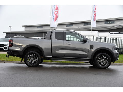 Ford Ranger 2.0 Super Cab EcoBlue Wildtrak Adaptieve Cruise, 360 Camera, Carplay, 3500kg Trekhaak, LEDER, LED, 204pk, Automaat, Uniek!