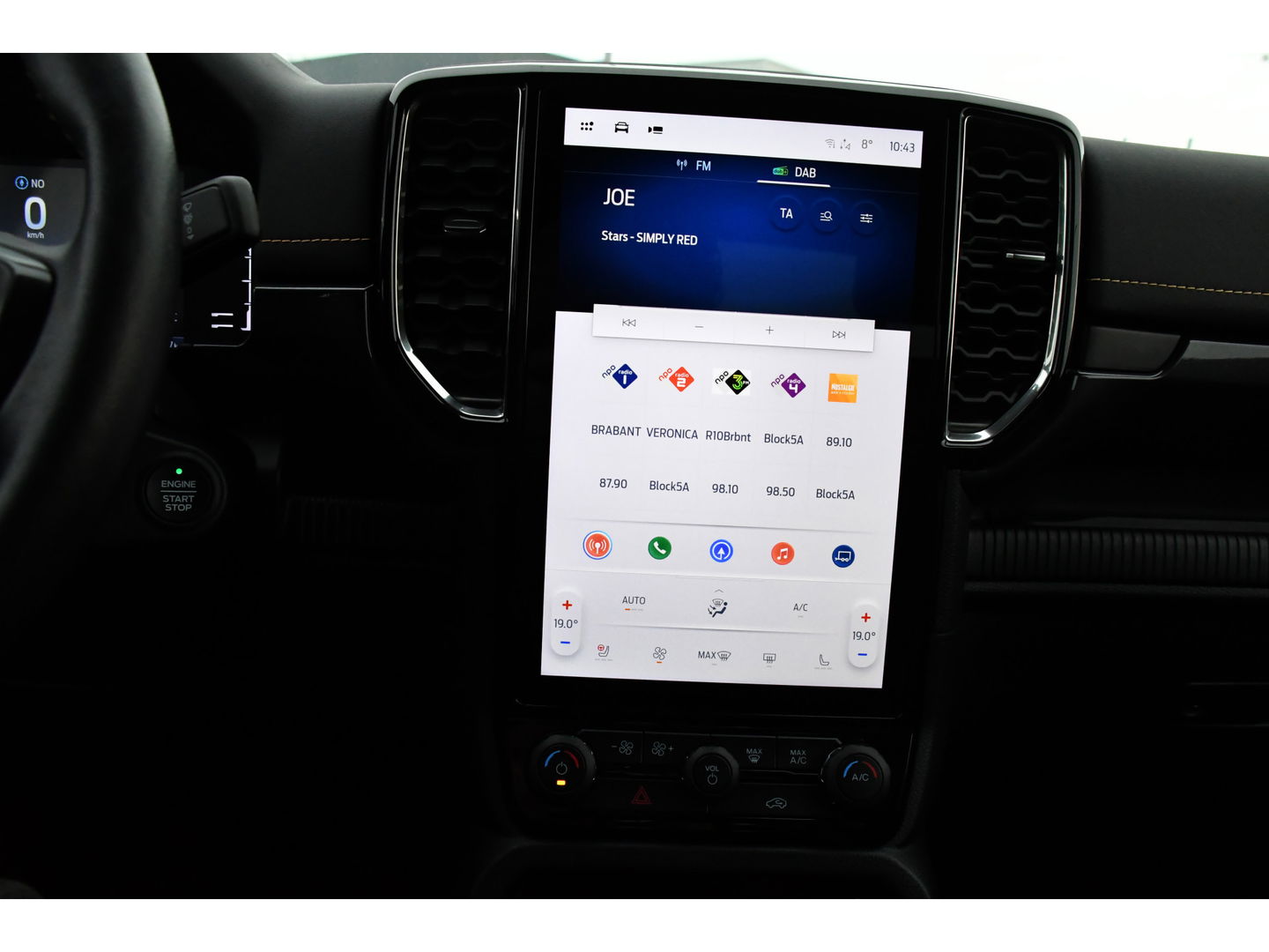 Ford Ranger 2.0 Super Cab EcoBlue Wildtrak Adaptieve Cruise, 360 Camera, Carplay, 3500kg Trekhaak, LEDER, LED, 204pk, Automaat, Uniek!