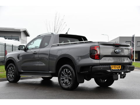 Ford Ranger 2.0 Super Cab EcoBlue Wildtrak Adaptieve Cruise, 360 Camera, Carplay, 3500kg Trekhaak, LEDER, LED, 204pk, Automaat, Uniek!