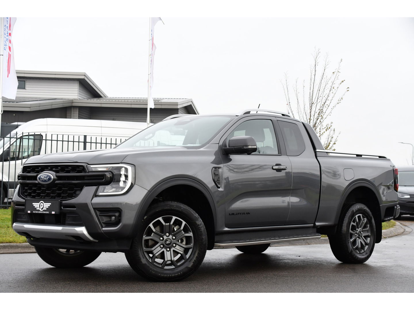 Ford Ranger 2.0 Super Cab EcoBlue Wildtrak Adaptieve Cruise, 360 Camera, Carplay, 3500kg Trekhaak, LEDER, LED, 204pk, Automaat, Uniek!