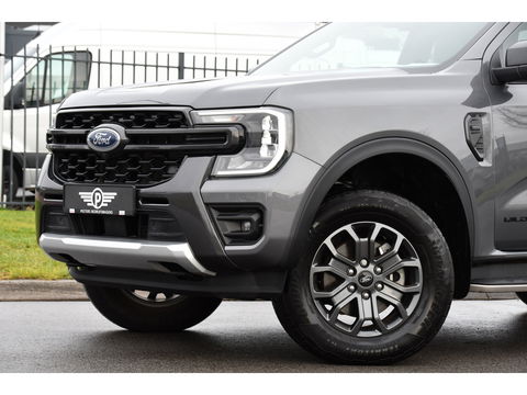 Ford Ranger 2.0 Super Cab EcoBlue Wildtrak Adaptieve Cruise, 360 Camera, Carplay, 3500kg Trekhaak, LEDER, LED, 204pk, Automaat, Uniek!