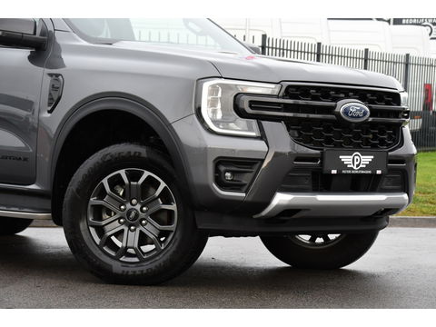 Ford Ranger 2.0 Super Cab EcoBlue Wildtrak Adaptieve Cruise, 360 Camera, Carplay, 3500kg Trekhaak, LEDER, LED, 204pk, Automaat, Uniek!