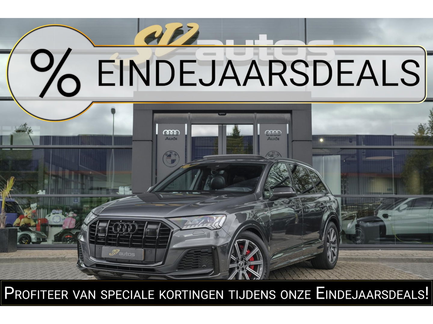 Audi Q7 60 TFSIe 455pk Competition Hybrid Panoramadak *BTW* Head-up Trekhaak elektrisch Leder Adaptive cruise DAB Carplay