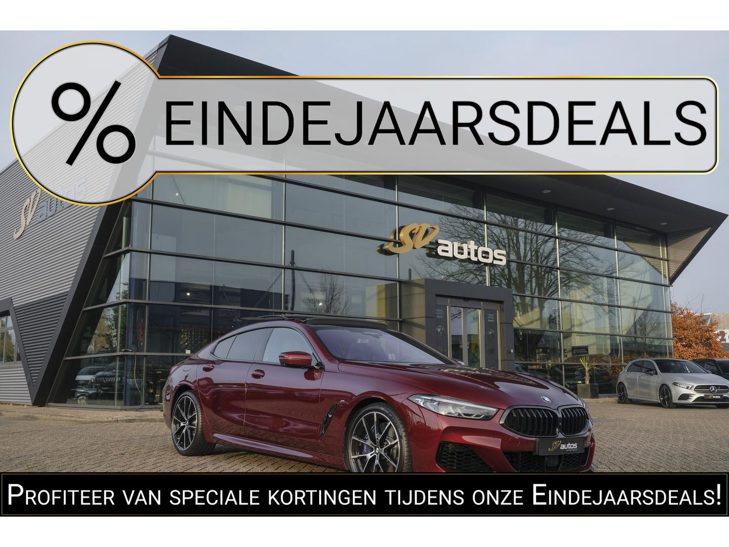 BMW 8 Serie Gran Coupé 840i 333pk M-sport xDrive Panoramadak M8 seats Bowers&Wilkins Stoelkoeling Aventurin Rot 20" LMV