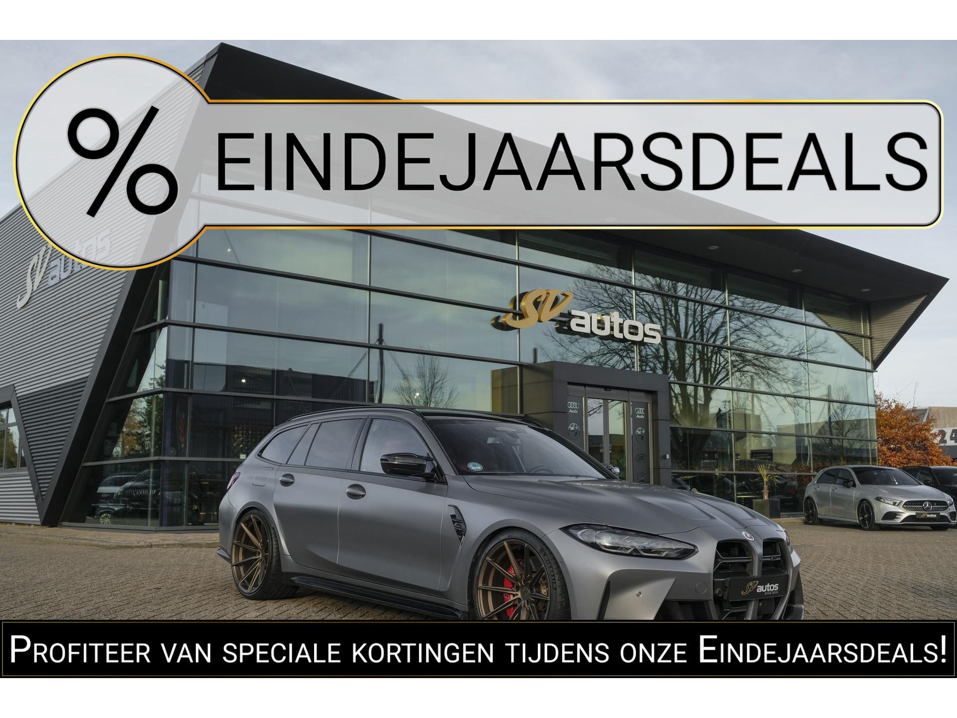 BMW M3 Touring Competition 510pk xDrive Widescreen Frozen grey *BTW* Head-up Adaptive cruise CSL grille 21" LMV