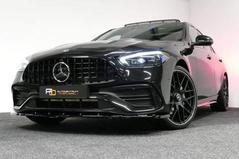 Mercedes-Benz C-Klasse 300 e AMG Line / C63 AMG Diffuser / Panamericana Grille / Panoramadak / Elektr. verstelbare voorstoelen + memory / Digital Laser Light / Ambienteverlichting Plus / Keyless / Apple Carplay - Android Auto / Stoelverwarming / HUD / Stuurwielverwarming / Acht