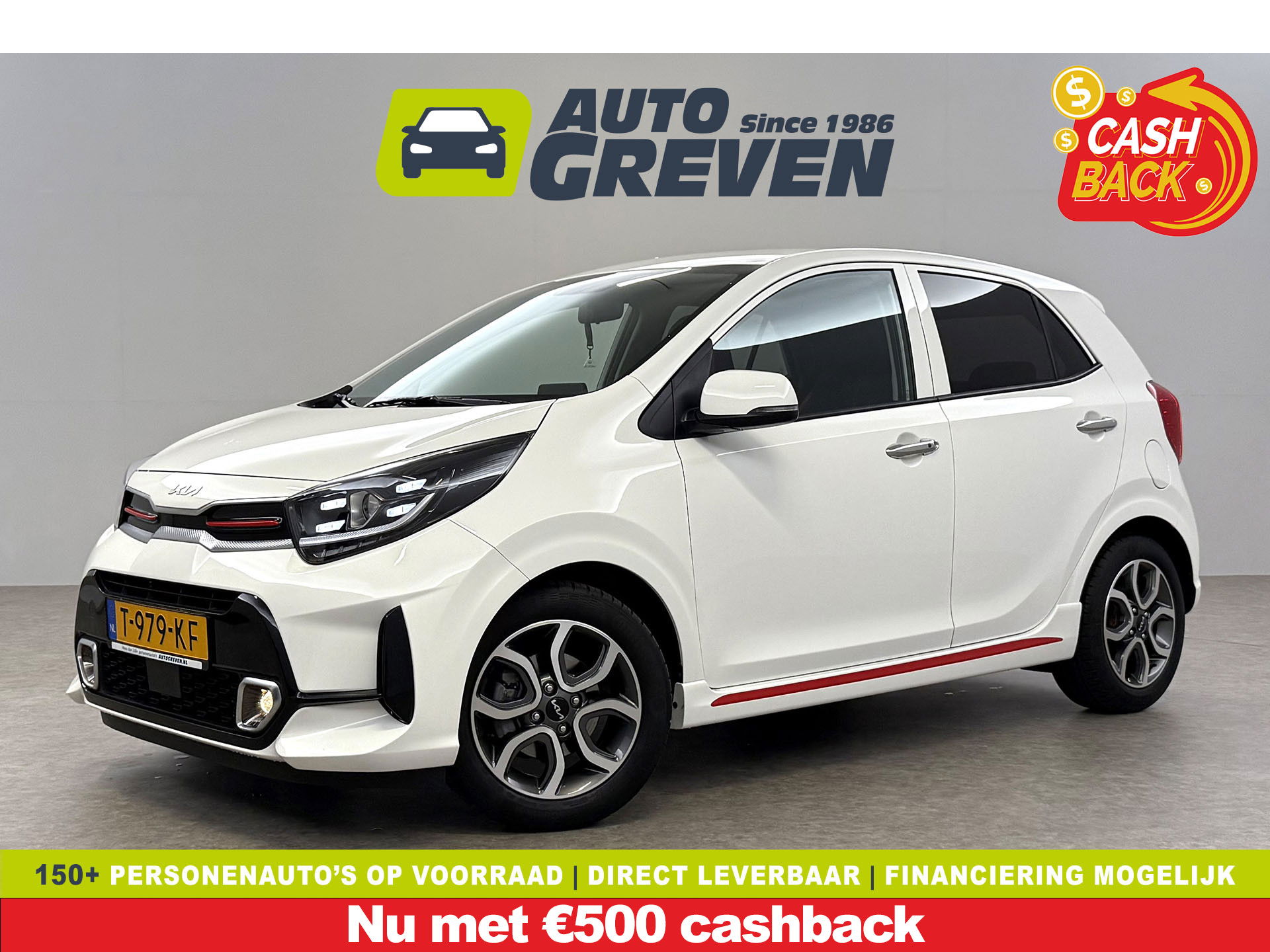 Kia Picanto 1.0 DPi GT-Line Clima l Camera l Carplay l Cruise l LED l Navi l Parkeersens. l Leder l NAP