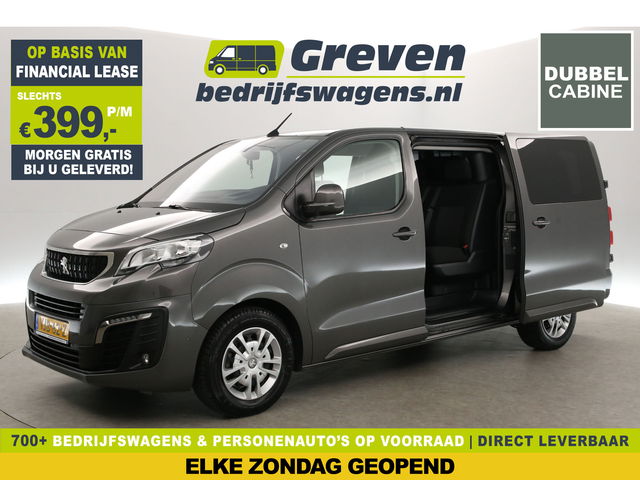 Peugeot Expert - 2.0 BlueHDI L3H1 | Euro6 | Dubbele Cabine | Airco | Carplay | Cruise | 360 Camera | HuD | Trekh. | 2xSchuifdeur