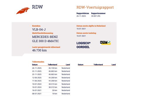 Mercedes-Benz GLE 300 D 4MATIC Euro 6 - Grijs Kenteken - 1ste Eigenaar NL Autos