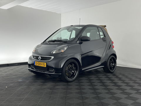 Smart Fortwo cabrio Electric drive Brabus Black-Edition 18 kWh {SOH-99%} Aut. *NAVI-FULLMAP | LEATHER | AIRCO | HEATED-SPORTSEATS | CRUISE | SHIFT-PADDLES  | AIRSCARF | 16'' ALU*