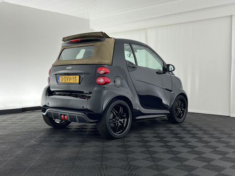 Smart Fortwo cabrio Electric drive Brabus Black-Edition 18 kWh {SOH-99%} Aut. *NAVI-FULLMAP | LEATHER | AIRCO | HEATED-SPORTSEATS | CRUISE | SHIFT-PADDLES  | AIRSCARF | 16'' ALU*