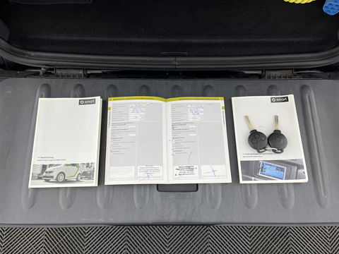 Smart Fortwo cabrio Electric drive Brabus Black-Edition 18 kWh {SOH-99%} Aut. *NAVI-FULLMAP | LEATHER | AIRCO | HEATED-SPORTSEATS | CRUISE | SHIFT-PADDLES  | AIRSCARF | 16'' ALU*