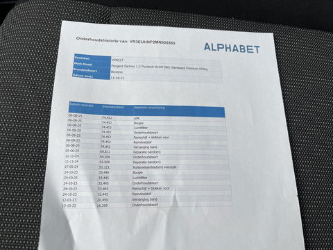 Peugeot Partner 1.2 PureTech Premium benzine grijs kenteken / originele Nederlandse bus / lease vanaf € 201 / zakelijk bpm vrij / vaste prijs rijklaar € 11.950 ex btw / airco / cruise / navigatie