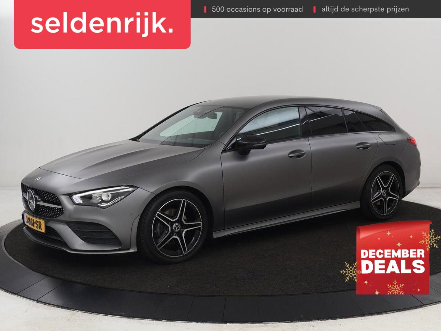 Mercedes-Benz CLA-Klasse 180d Business Solution AMG | Stoelverwarming | Carplay | Camera | Leder/Alcantara | Navigatie | Widescreen | Sfeerverlichting | Designo Mountaingrijs Magno