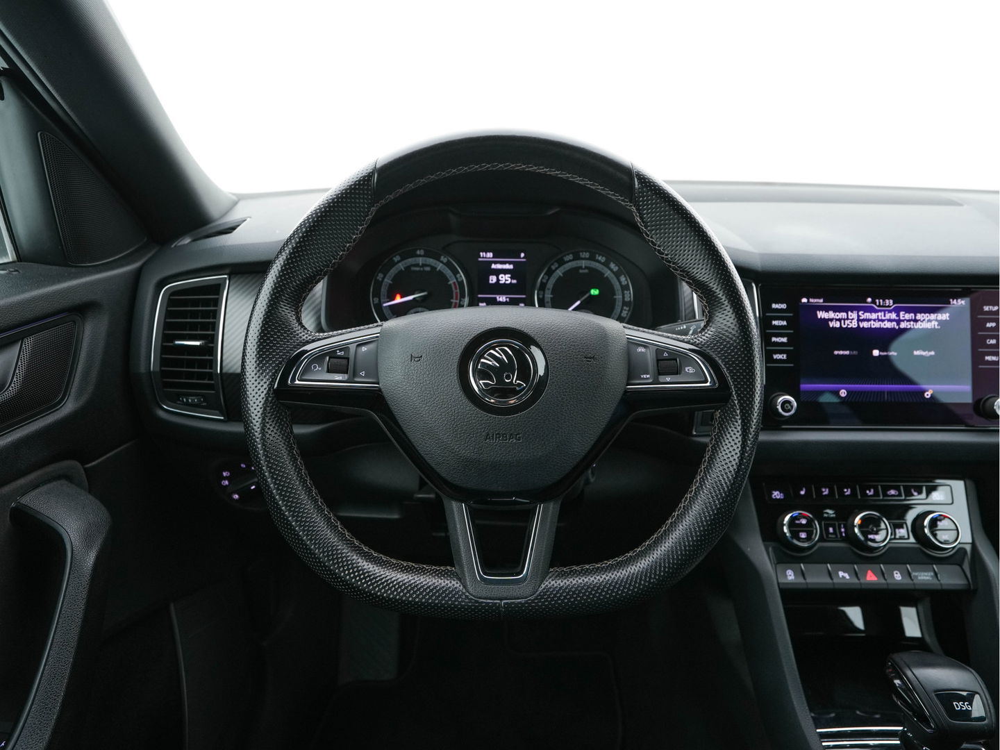 Škoda Kodiaq 1.5TSI Sportline ( 7-Pers.) Aut* LEATHER-MICROFIBRE | MEMORY-PACK | FULL-LED | ADAPTIVE-CRUISE | CAMERA | DAB+ | AMBIENT-LIGHT | KEYLESS | CARPLAY | HEATED-SPORTSEATS | DAB | SHIFT-PADDLES | 20 "ALU*