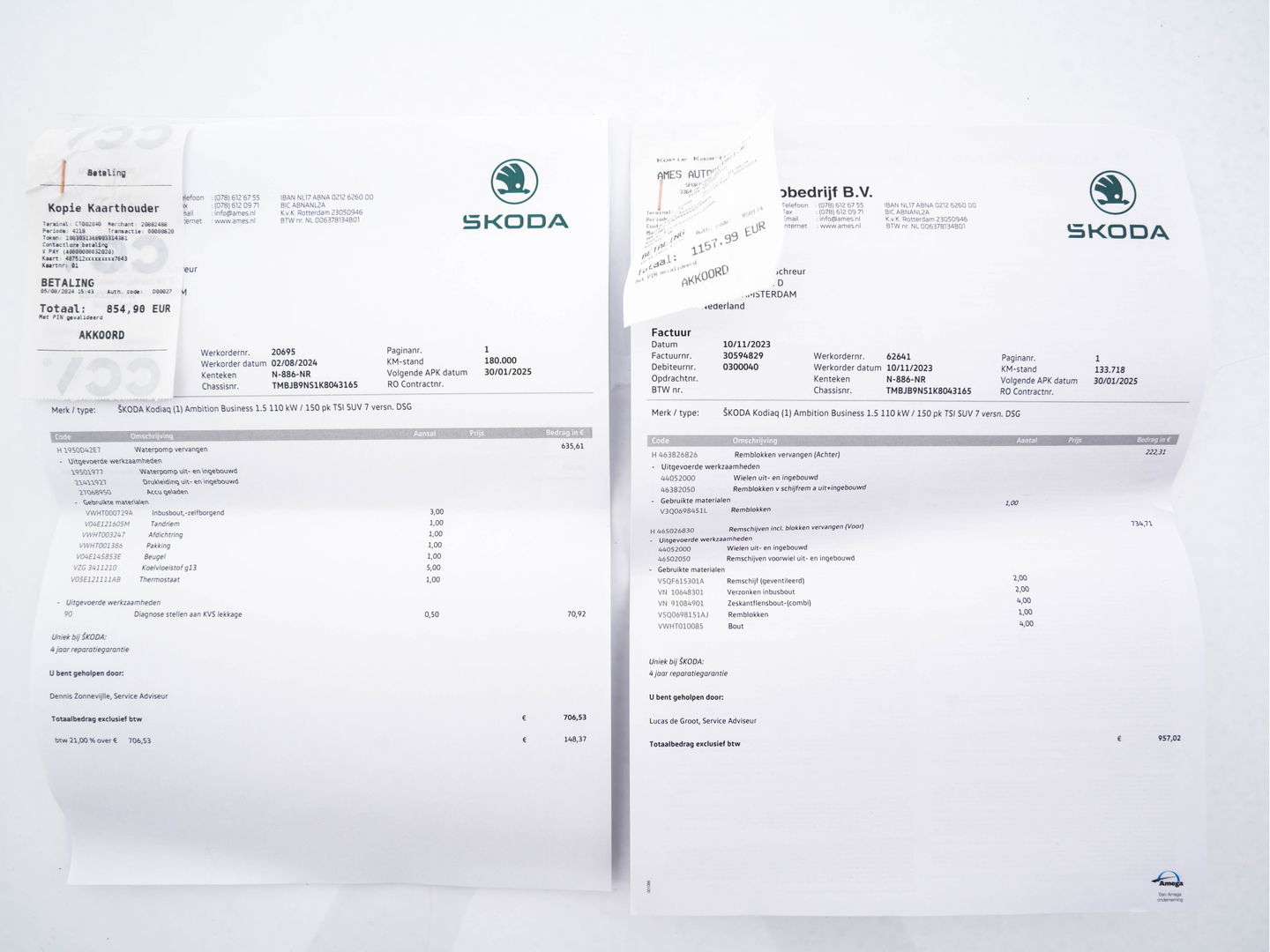 Škoda Kodiaq 1.5TSI Sportline ( 7-Pers.) Aut* LEATHER-MICROFIBRE | MEMORY-PACK | FULL-LED | ADAPTIVE-CRUISE | CAMERA | DAB+ | AMBIENT-LIGHT | KEYLESS | CARPLAY | HEATED-SPORTSEATS | DAB | SHIFT-PADDLES | 20 "ALU*