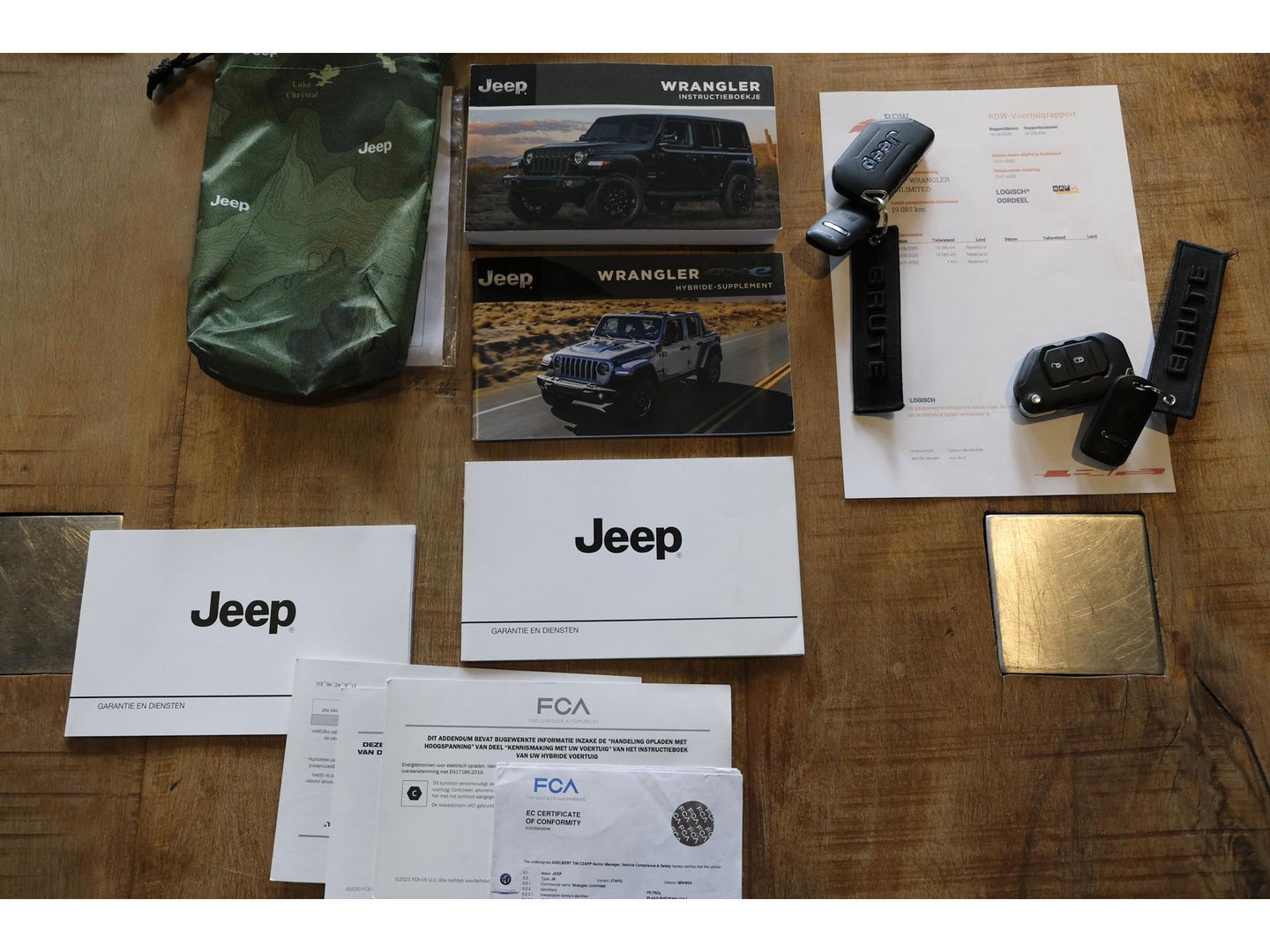 Jeep Wrangler BRUTE Richmond 380pk 4xe Hybrid Diamond leder Navigatie NLauto Stuur+stoelverwarming Clima Cruise 20" LMV CUSTOM!!