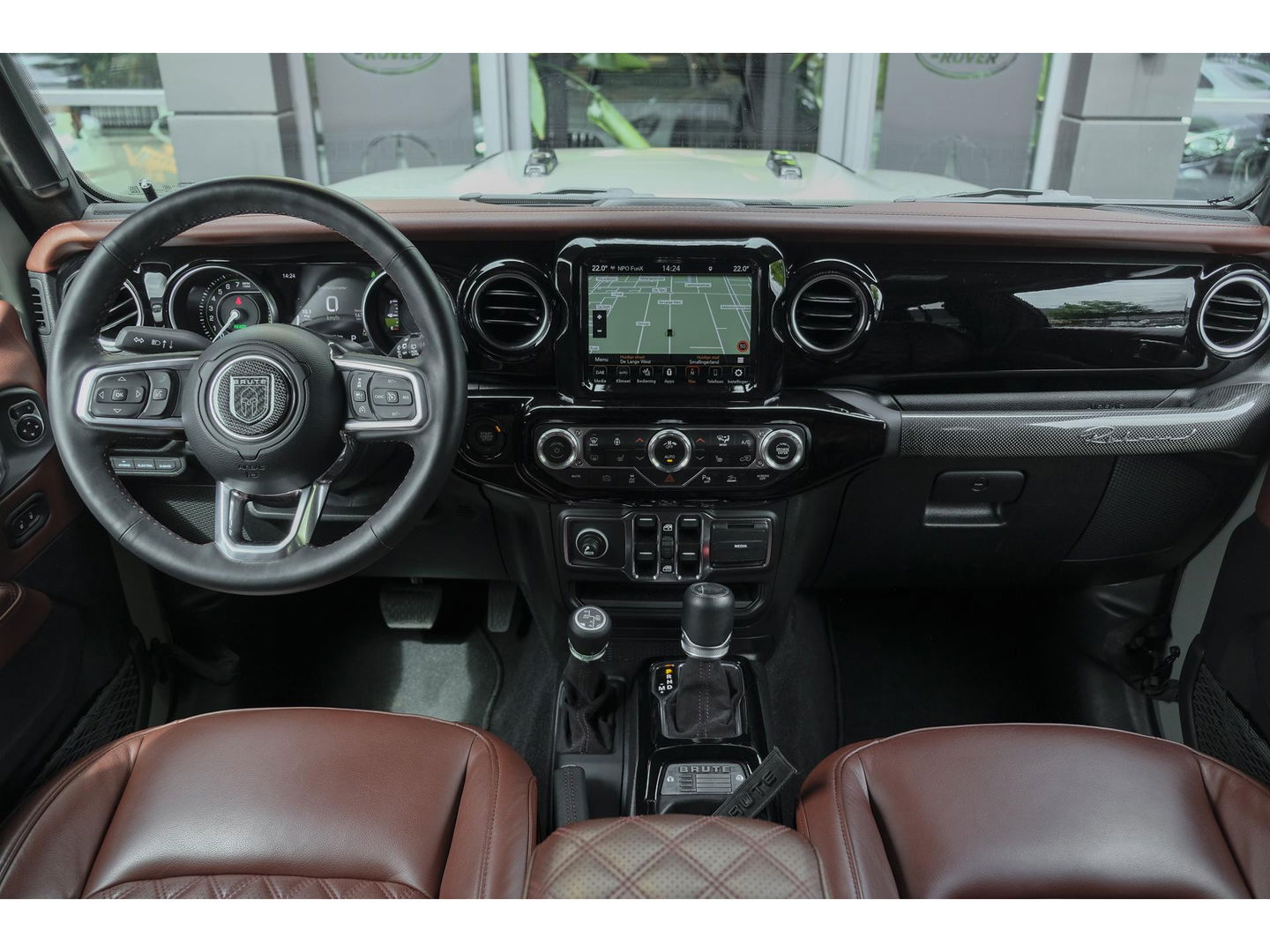 Jeep Wrangler BRUTE Richmond 380pk 4xe Hybrid Diamond leder Navigatie NLauto Stuur+stoelverwarming Clima Cruise 20" LMV CUSTOM!!