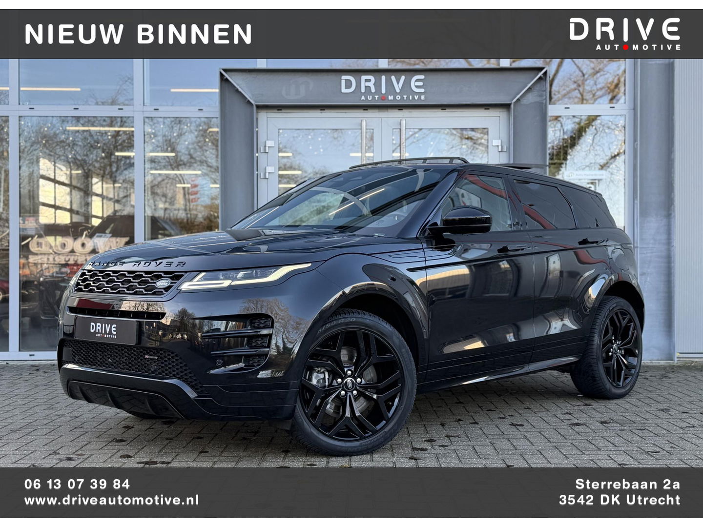 Land Rover Range Rover Evoque 1.5 P300e AWD R-Dynamic SE Black Style|Schuif/Kantel dak|Sfeer|Meridian|Memory|ACC|Winterpakket|Trekhaak