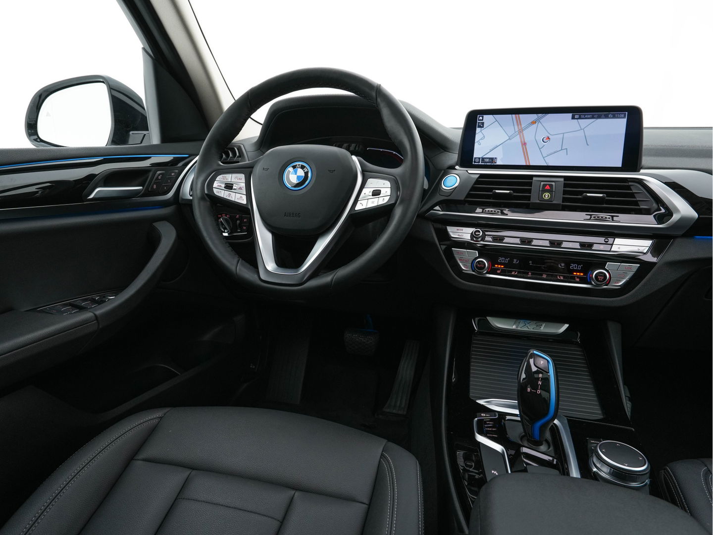 BMW iX3 Executive 80 kWh [ 3-Fase ] { SOH-96% } (INCL.BTW) Aut. *PANO | FULL-LEATHER | ADAPTIVE-CRUISE | FULL-LED | BLIND-SPOT | MEMORY-PACK | DIGI-COCKPIT | HEATED-COMFORTSEATS | CAMERA | DAB+ | NAVI-FULLMAP | 19''ALU*