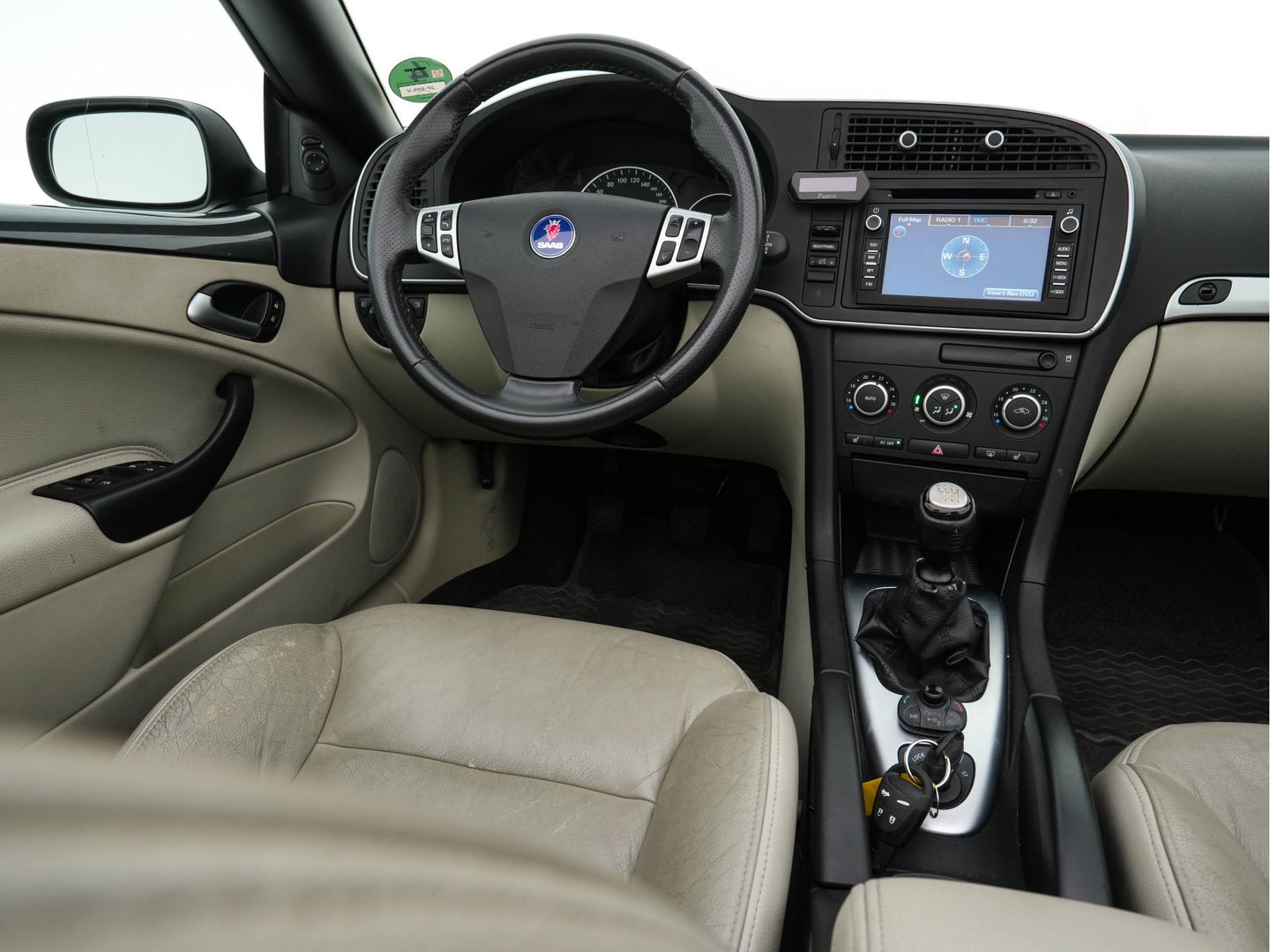 Saab 9-3 Cabrio 1.9 TiD Vector *NAVI-FULLMAP | NAPPA-LEATHER | ECC | PDC | CRUISE | HEATED-COMFORTSEATS | TOWBAR | 17''ALU*