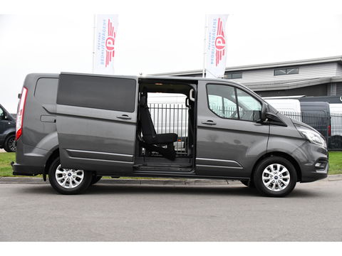 Ford Transit Custom 320 2.0 TDCI L2H1 Limited DC Cruise, Camera, Carplay, 170pk, Automaat, 2 x Schuifdeur, Sensoren, Led, Stoelverwarming, Uniek!