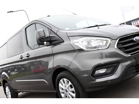 Ford Transit Custom 320 2.0 TDCI L2H1 Limited DC Cruise, Camera, Carplay, 170pk, Automaat, 2 x Schuifdeur, Sensoren, Led, Stoelverwarming, Uniek!