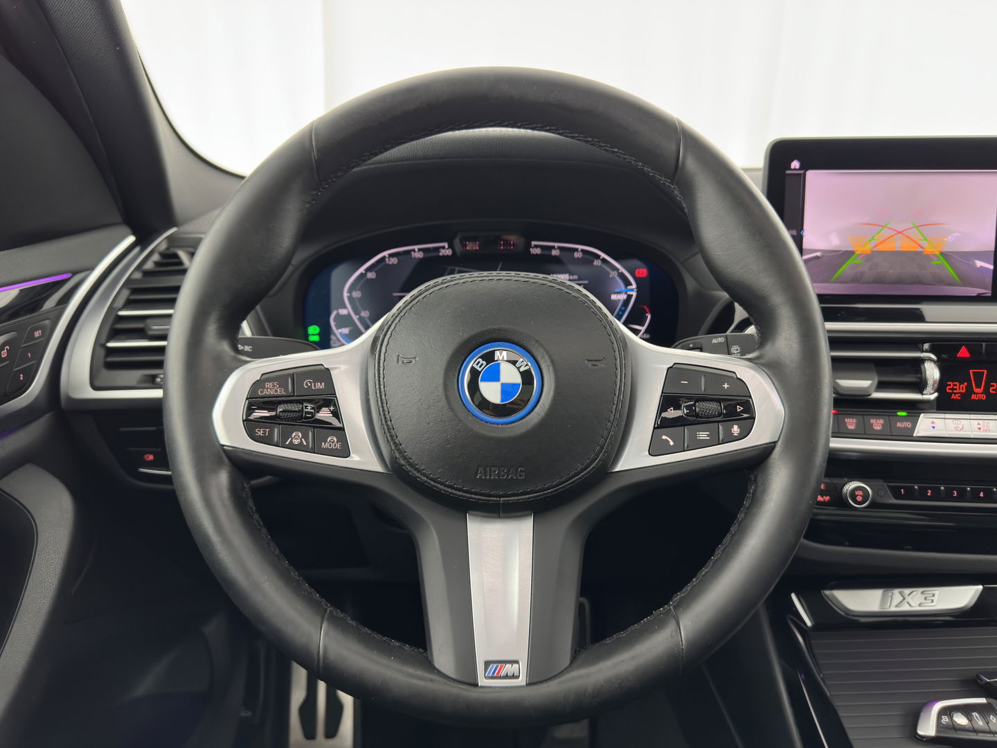 BMW iX3 Executive 80 kWh M-Sportpack [ 3-Fase ] (INCL-BTW) Aut. *PANO | FULL-LEATHER | ADAPTIVE-CRUISE | FULL-LED | BLIND-SPOT | DIGI-COCKPIT | HEATED-COMFORTSEATS | CAMERA | DAB+ | NAVI-FULLMAP | 19''ALU*