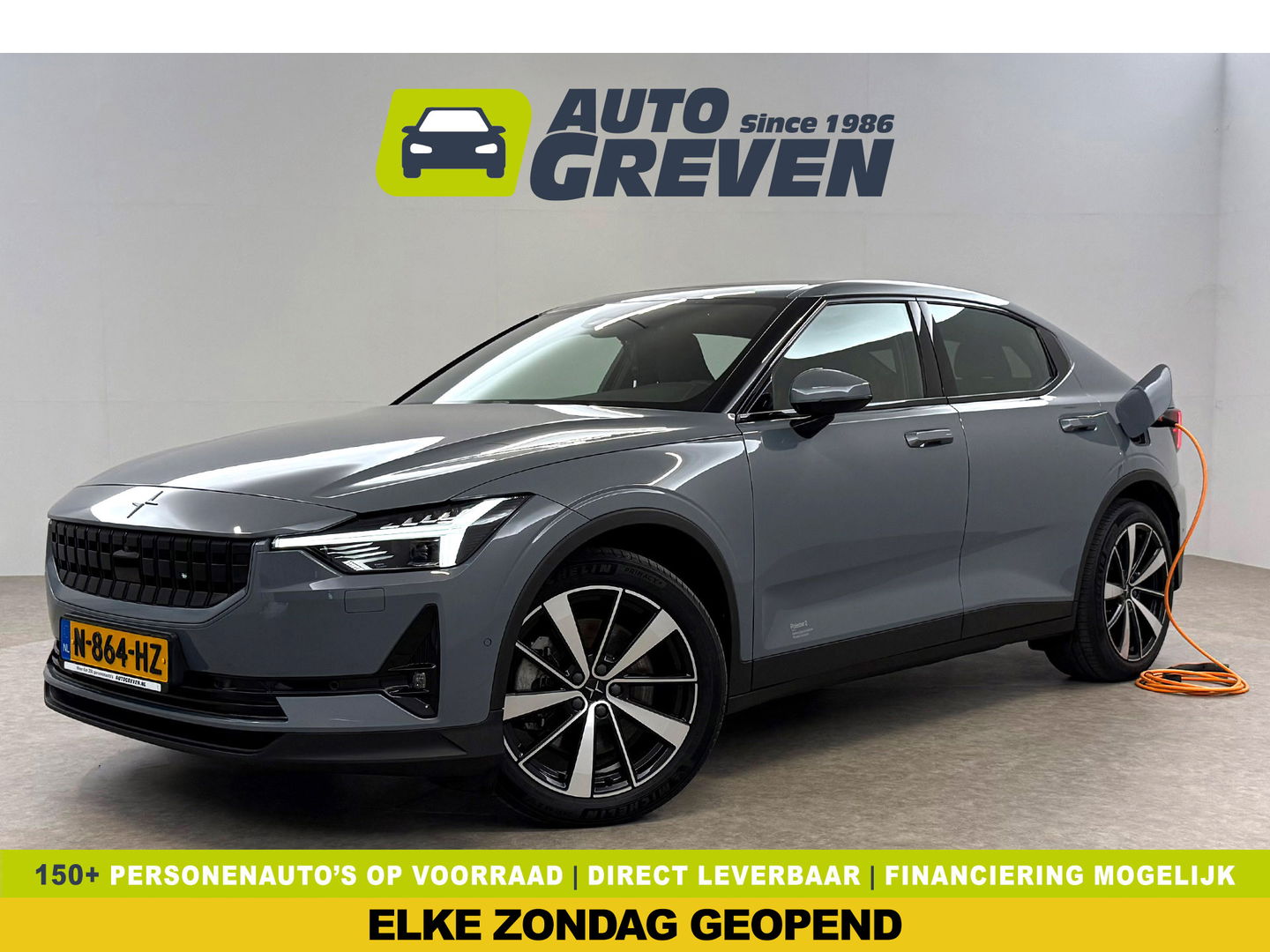 Polestar 2 Long Range Dual Motor 78kWh Launch Edition | SOH 93% | Snelladen | H/K | Pano | Virtual | Memory | Adap. Cruise | 360° Cam | Stoel/Stuur verw. | Trekh. | Keyless | Carplay