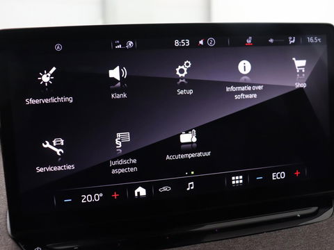 Škoda Enyaq iV 80 | Warmtepomp | Trekhaak | Matrix LED | Adaptive cruise | Keyless | Camera | Half leder | Stuurverwarming | Memory | Navigatie | Climate control | Dodehoek detectie | Getint glas