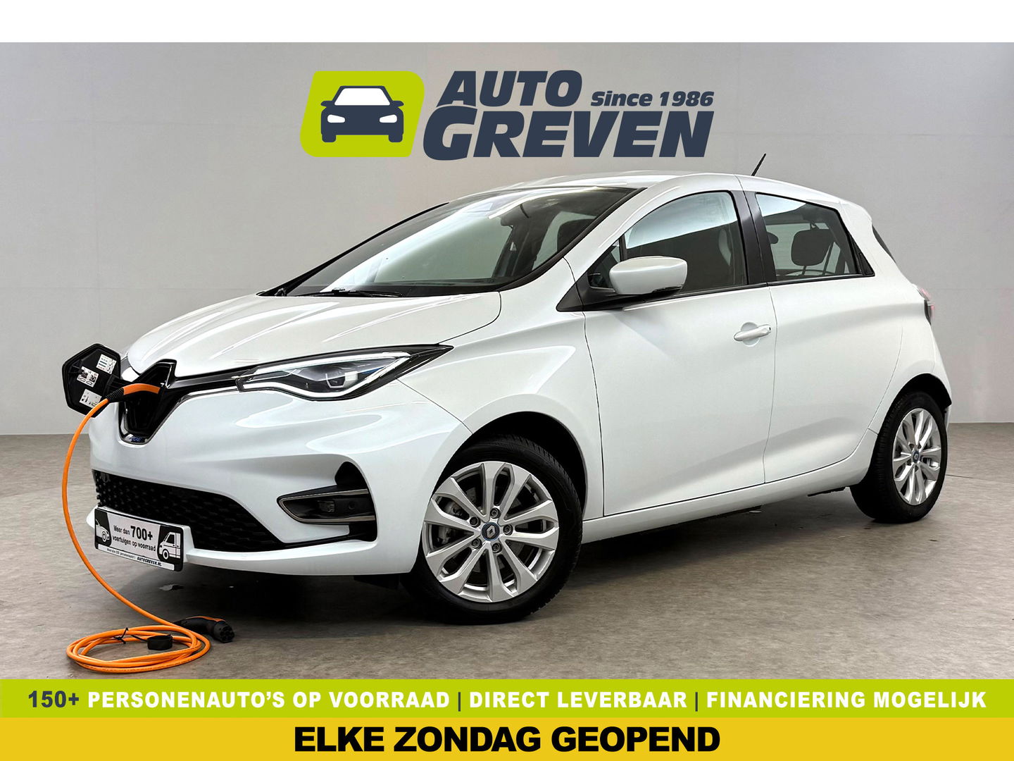 Renault ZOE 50 kWh Huur Accu | SOH 96% | Virtual | Airco | Cruise | Carplay | Camera | Parkeersens.